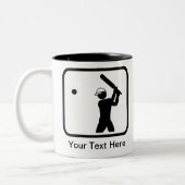 Benutzerdefiniertes Cricket-Logo Zweifarbige Tasse (Links)