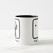 Benutzerdefiniertes Cricket-Logo Zweifarbige Tasse (Mittel)