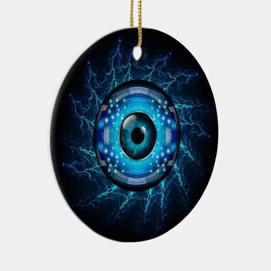 Benutzerdefiniertes Cyber-Schaltauge Keramik Ornament (Rechts)