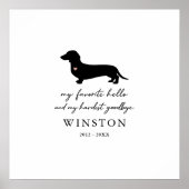 Benutzerdefiniertes Dachshund-Denkmal | Minimalist Poster (Vorne)