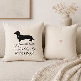 Benutzerdefiniertes Dachshund-Gedenkstück | Andenk Kissen