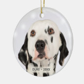 Benutzerdefiniertes Dalmatiner-Dog-Foto Keramik Ornament (Links)