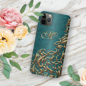 Benutzerdefiniertes Damask-Blumenmuster auf Aquama Case-Mate iPhone Hülle