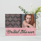 Benutzerdefiniertes Damask-Brautparty laden Einladung (Stehend Vorderseite)