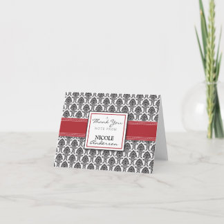 Benutzerdefiniertes Damask-Muster Dankeschön-Karte Dankeskarte