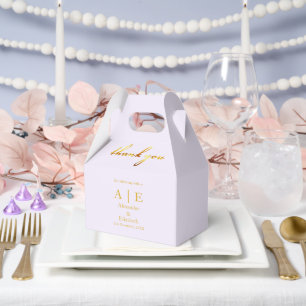 Benutzerdefiniertes Danke Monogramm Lavendel Eis Geschenkschachtel