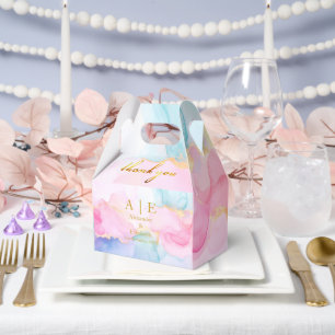 Benutzerdefiniertes Dankeschön Gold Schrift Pastel Geschenkschachtel