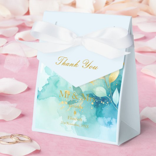 Benutzerdefiniertes Dankeschön Gold Schriftart Mr Geschenkschachtel (Hochzeit)