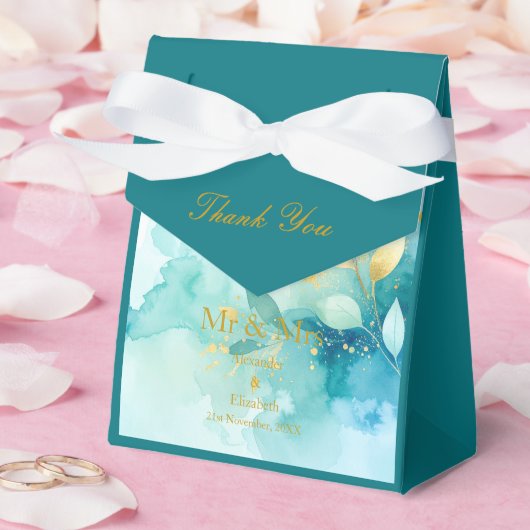 Benutzerdefiniertes Dankeschön-Goldschriftzug Mr & Geschenkschachtel (Hochzeit)