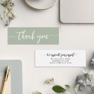 Benutzerdefiniertes Dankeschön Minimalistisch Mode Mini Visitenkarte