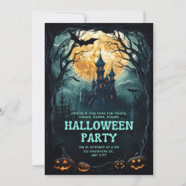 Benutzerdefiniertes Dark Fantasy-Halloween-Party Einladung