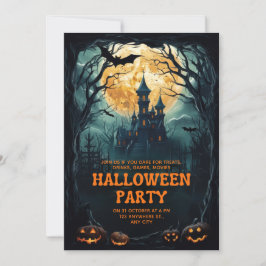 Benutzerdefiniertes Dark Fantasy-Halloween-Party Einladung