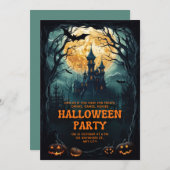 Benutzerdefiniertes Dark Fantasy-Halloween-Party Einladung (Vorne/Hinten)