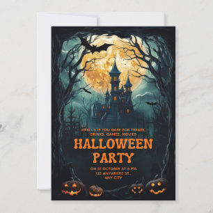 Benutzerdefiniertes Dark Fantasy-Halloween-Party Einladung