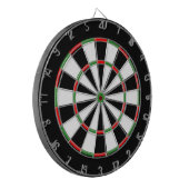Benutzerdefiniertes Dartboard - Klassisch SCHWARZ Dartscheibe (Vorderseite Links)