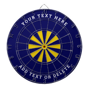 Benutzerdefiniertes Dartboard-Layout   Gold & Navy Dartscheibe
