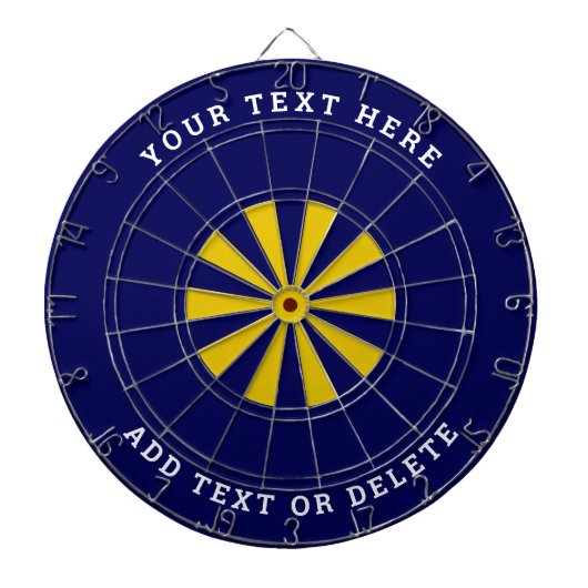 Benutzerdefiniertes Dartboard-Layout | Gold & Navy Dartscheibe (vorne)