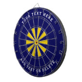 Benutzerdefiniertes Dartboard-Layout | Gold & Navy Dartscheibe (Vorderseite rechts)