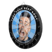 Benutzerdefiniertes Dartboard mit lustigem Gesicht Dartscheibe (Vorderseite rechts)
