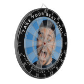 Benutzerdefiniertes Dartboard mit lustigem Gesicht Dartscheibe (Vorderseite Links)