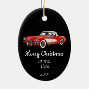Benutzerdefiniertes datiertes Weihnachten Vintage- Keramik Ornament