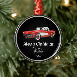 Benutzerdefiniertes datiertes Weihnachten Vintage- Ornament Aus Metall