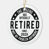 Benutzerdefiniertes Datum Die Legende hat offiziel Keramik Ornament (Links)