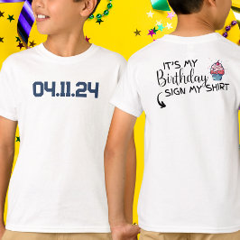 Benutzerdefiniertes Datum Es ist mein Geburtstag M T-Shirt
