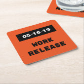 Benutzerdefiniertes Datum für den Einstieg in den Rechteckiger Pappuntersetzer (angewinkelt)