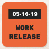 Benutzerdefiniertes Datum für den Einstieg in den Rechteckiger Pappuntersetzer (Vorderseite)