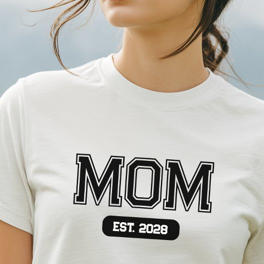 Benutzerdefiniertes Datum Neue Mama T-Shirt