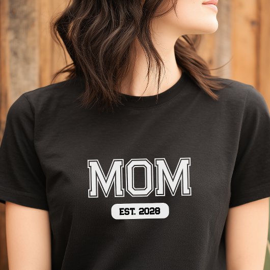 Benutzerdefiniertes Datum Neue Mutter T-Shirt