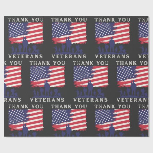 Benutzerdefiniertes Design: Amerikanische Flagge D Geschenkpapier (Flach)