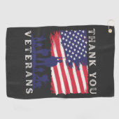 Benutzerdefiniertes Design: Amerikanische Flagge D Golfhandtuch (Horizontal)