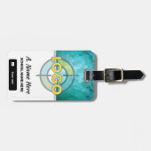 Benutzerdefiniertes Design der Aqua Stone-ID mit L Gepäckanhänger (Vorderseite horizontal)