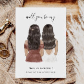 Benutzerdefiniertes Design der Trauzeugin Vorschla Einladung