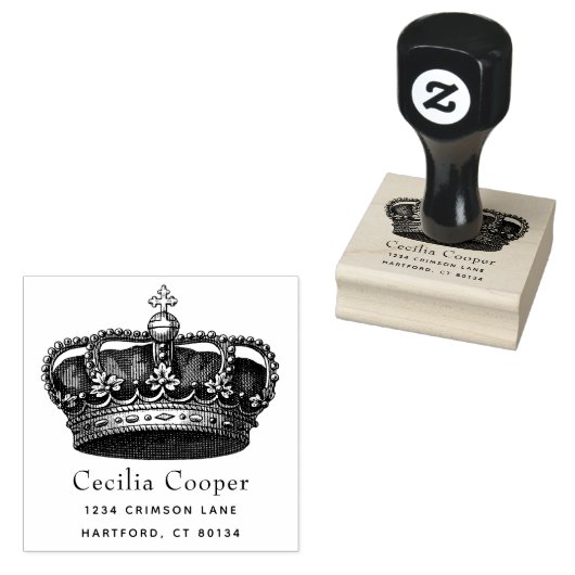 Benutzerdefiniertes Design Elegantes Crown-Logo od Gummistempel (Stempel)