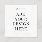 Benutzerdefiniertes Design für den Ausdruck einer Quadratische Visitenkarte (Rückseite)