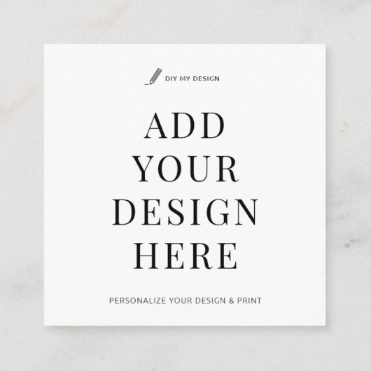 Benutzerdefiniertes Design für den Ausdruck einer Quadratische Visitenkarte (Rückseite)