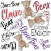 Benutzerdefiniertes Design für ein süßes Mädchen m Aufkleber (Vorderseite)