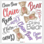 Benutzerdefiniertes Design für ein süßes Mädchen m Aufkleber (Blatt)