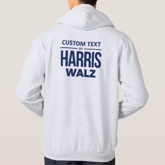 Benutzerdefiniertes Design für Harris Walz Hoodie (Rückseite)