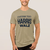 Benutzerdefiniertes Design für Harris Walz Tri-Blend Shirt (Vorderseite)