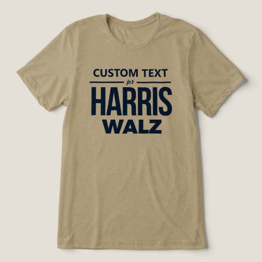 Benutzerdefiniertes Design für Harris Walz Tri-Blend Shirt (Design Vorderseite)