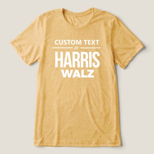 Benutzerdefiniertes Design für Harris Walz Tri-Blend Shirt (Design Vorderseite)