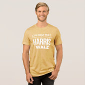 Benutzerdefiniertes Design für Harris Walz Tri-Blend Shirt (Vorderseite voll)