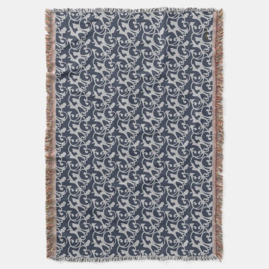 Benutzerdefiniertes Design für Navy Blue und Grau  Decke (Vorderseite Vertikal)