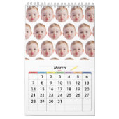Benutzerdefiniertes Design Gesicht Baby- oder Fami Kalender (Mär 2027)