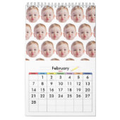 Benutzerdefiniertes Design Gesicht Baby- oder Fami Kalender (Feb 2027)