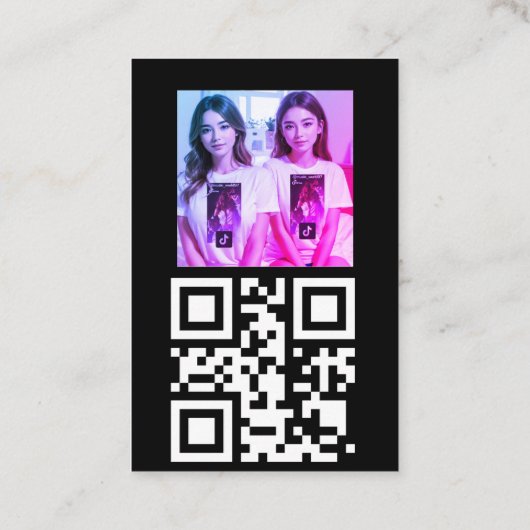 Benutzerdefiniertes Design-Logo-Profil Bild und QR Visitenkarte (Rückseite)